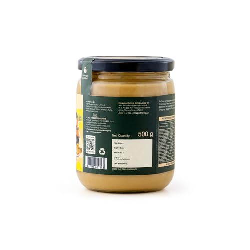 Image of Two Brothers Organic Farms - Peanut Butter Crunchy (500 grams) | Sweetened with Jaggery | Nutrients & Minerals Rich | Good Source of Protein, Fiber, Vitamin E | Vegan Butter Made Using Only Peanuts