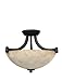 Canarm ICH375A03RA14 3 Light Warren Dual Large Pendant Light Fixture, Bronze