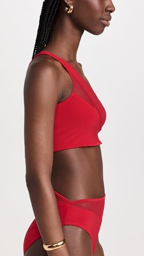 Norma Kamali Women's Snake Mesh Bra Bikini Top4