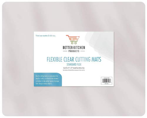 Extra Thick Flexible Frosted Clear Plastic Cutting Mats, Set Of 6, By Better Kitchen Products #TOP5