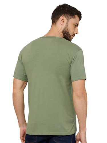 Image of T-Shirt for Men - 100% Cotton Casual T-Shirt | Half Sleeve, Round Neck 4 Way Stretch Fabric | Slim Fit T-Shirt