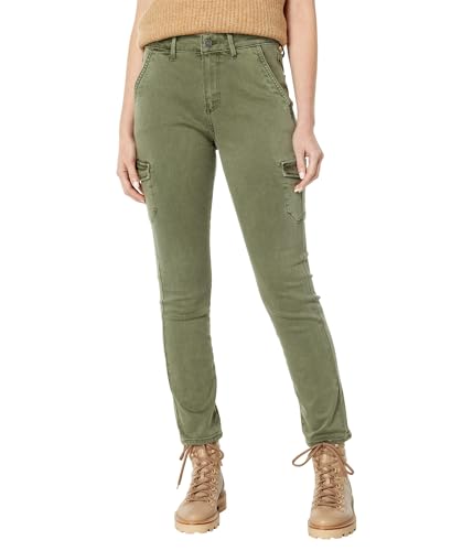 PAIGE Women's Jolie High Rise Slim Pant Ankle Length in Vintage Ivy Green