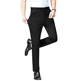 [KANGNAN] スラックス メンズ ズボン ノータック 美脚 ビジネスパンツ 軽量 ビジカジ 仕事着 紳士 ゴルフパンツ レギュラーフィット ウォッシャブル 洗える ノンアイロン 裾上げ済み 春秋 32