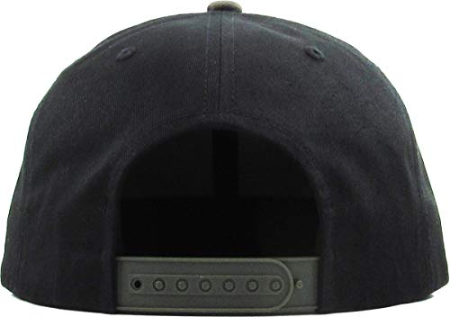 Image of KBETHOS Classic Snapback Hat Blank Cap Underbrim Cotton Wool Blend Flat Visor Adjustable Unisex