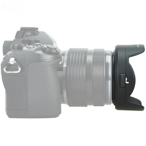 Image of JJC Lens Hood Shade for Olympus M. Zuiko Digital ED 12-40mm f /2.8 PRO Lens, Replaces Olympus LH-66 Hood with Filter Access Window for ND CPL Filter Rotation