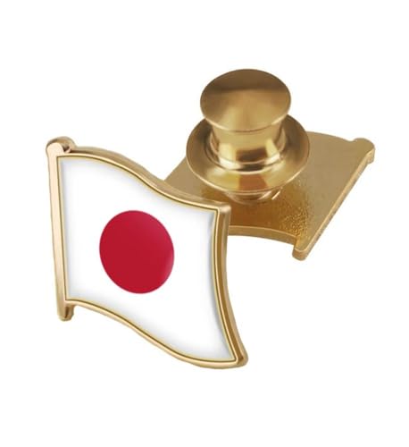 Image of vmcoatdu Country Flag Backs Locking Pin Keepers Locking Clasp Pin Badge International Travel Brooch Metal Alloy Souvenir Pin 0.75x0.7 Inch Small Pin