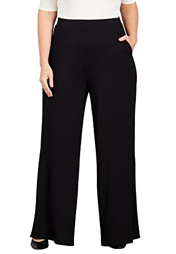 Catherines Women's Plus Size Curvy Collection Wide Leg Pant