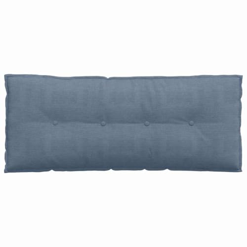 Coussin de dos déhoussable 120x50 cm en velours bleu roi - 7
