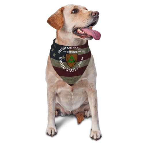 91st Infantry Division Retired United States Army Dog Scarf Pet Bandana Cat Pet Bibs
