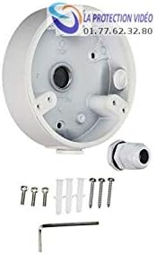 Dahua PFA137 Weatherproof CCTV Junction Box – Aluminium Mounting Base for Dome & Bullet Cameras – IP66 Outdoor Rated – White Finish