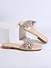 Verdusa Women's Rhinestone Clear Flat Sandals Square Toe Slide Sandals Beige 9.5