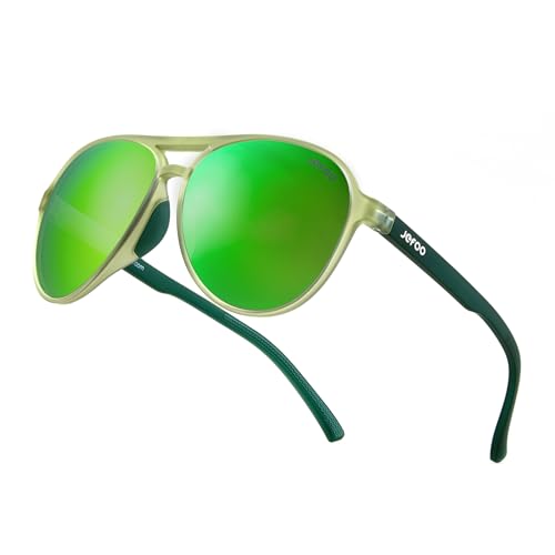 Image of Jefoo Polarized Aviator Sunglasses for Women Men Retro Trendy Sports Sunglasses for Outdoor UV400 Protection
