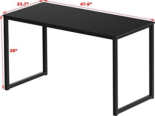 SHW Mission 48-Inch Home Office Computer Desk, 121 x 60 cm, Black - 2