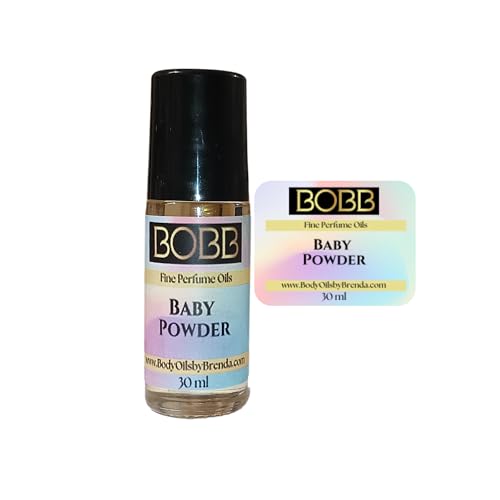 Body Oils by Brenda Baby Powder Body Oil Luxurious Perfume Fragrance Oil Unisex All-Natural Classic Concentrated Scent (1 oz.)