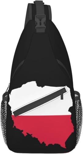 Mochila Bandolera Unisex Negra Estilo Polonia 2018 miniatura 1