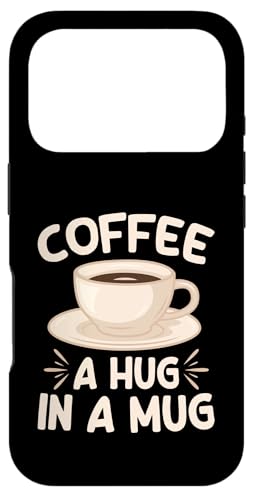 コーヒー豆 - マグカップでコーヒーを抱きしめる スマホケース iPhone 17 Pro 用