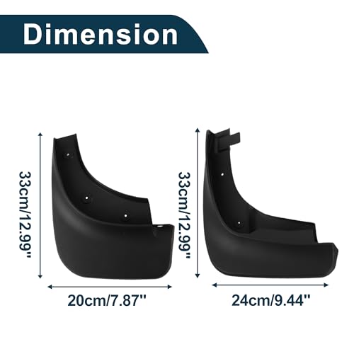 Image of Mud Flaps Splash Guards for Volkswagen Touareg R-L inche 2016-2020 W /Mount Accessories Mud Guards Front and Rear 1 Set