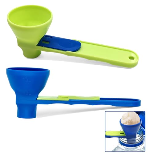 2 Piezas Embudo Gimnasio Cuchara, Pala de Medir Polvo, Cuchara Dosificador Grande, Herramienta de Medición para Líquidos y Sólidos