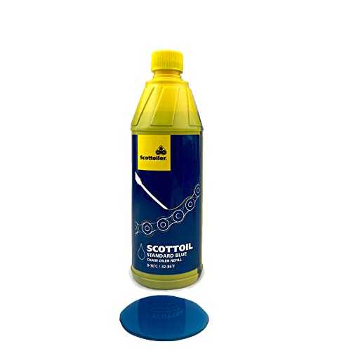 Scottoiler - Scottoil Kettenöl für Motorrad, 500ml Blau mit Einfüllstutzen