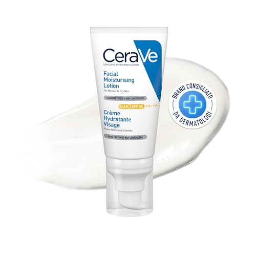 CeraVe Crema Idratante Viso SPF 50, Per Pelli da...