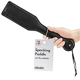 Obaie Soft Paddle aus Kunstleder - BDSM Spielzeug für Frauen - Spanking Paddle Sex - BDSM & Sex Zubehör für Paare - BDSM Paddle Sex SM - Peitsche Sex Hart - BDSM Peitsche - Schwarz