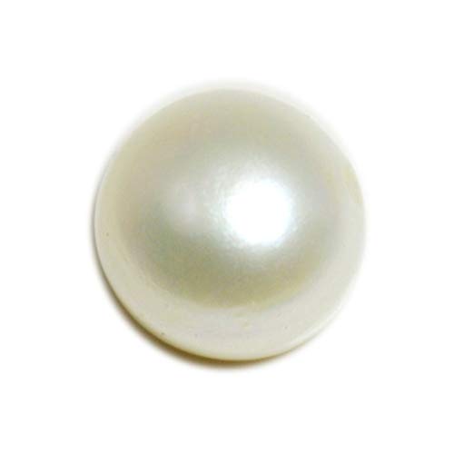 Perle naturelle blanche ronde sans métal pour collier et bracelet fait main