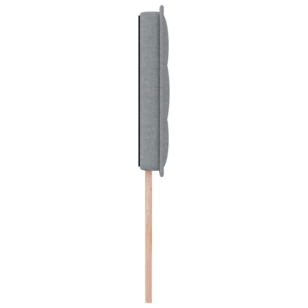 vidaXL Cabecero LED con Tiras LED con cabecera Gris Claro 80 cm Tela | Líneas modernas que le dan un toque elegante a tu dormitorio, Crea un ambiente acogedor con brillo ajustable,