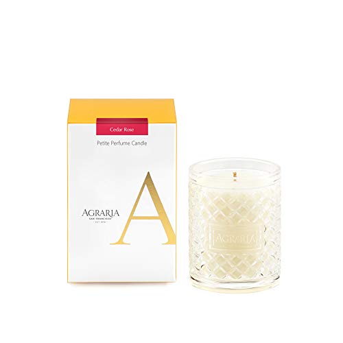 AGRARIA Cedar Rose Scented 3.4oz Perfume Candle - Premium Soy-Based Wax