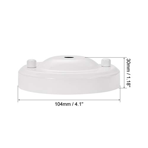 sourcing map Retro Light Canopy Kit Pendant Lighting Ceiling Plate 104mm 4.1Inch White 3Pcs - Image 3