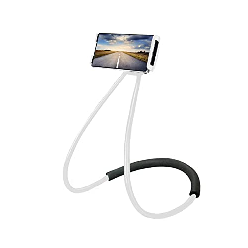 Chapter Seven Soporte universal para teléfono móvil inteligente, soporte para teléfono móvil colgante en el cuello, soporte flexible giratorio libre para múltiples funciones (blanco)