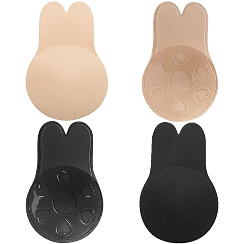 Sticky Bras, Adhesive Bras 2 Pairs Invisible Lift Up Bra Stick On Backless Bras Nipple Covers Strapless Bras For Women #TOP10