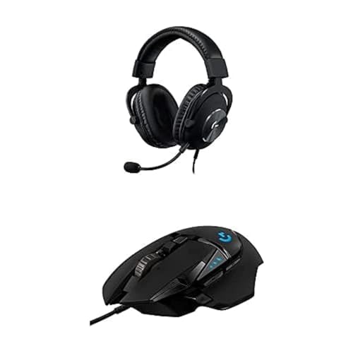 Audífonos Logitech G PRO X y mouse G502 Hero para gamers