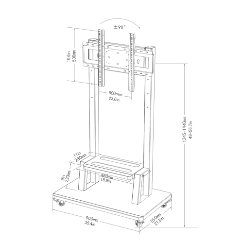 Soporte portátil resistente para TV de 42 a 75 pulgadas miniatura 2