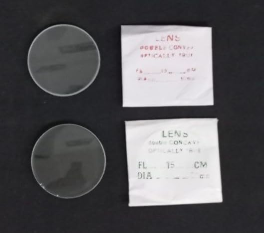 AI-Concave and Convex Lens/Diameter 50mm & Focal Length 15cm/reflection of light/for School Learning Project Activity/Used in Physics Lab Experiments/Pack of 2-image-5