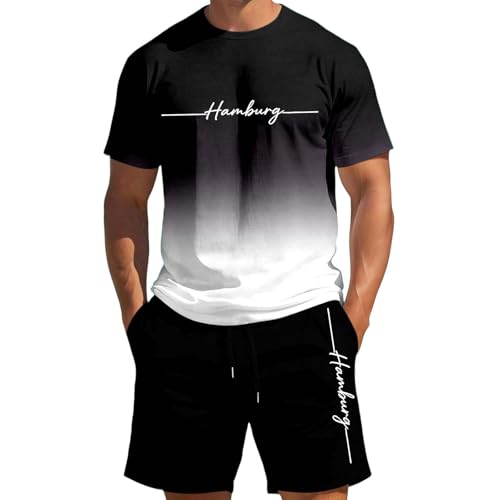 Ensemble homme t-shirt court et short en tissu respirant pour rester au frais en été