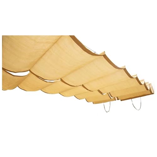 Voile d'ombrage rétractable à vagues 2,8x6m pour pergola de jardin