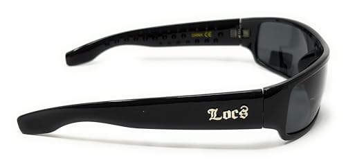 Locs 9003 Black Sunglasses | Authentic Gangster Square Lowrider Maddogger Shades4