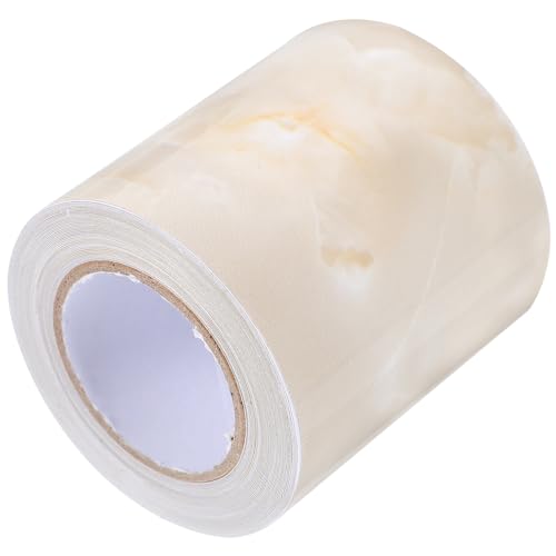 Hoement Papel Pintado Autoadhesivo de Mármol Beige para Puertas y Baño, Fácil Instalación, Material Pvc Elegante y Refinado para Decoración de Paredes