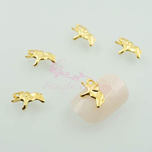 Kamas-100pcslot-Animal-Style-Elephant-Shape-Metal-Alloy-Charms-Gold-Plated-3D-Nail-Art-Jewelry-Accessory-DIY-Decoration-Manicure-Tool