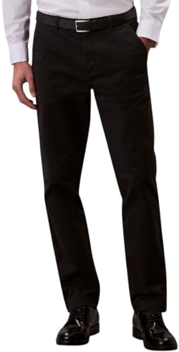 Calvin Klein Chinos Hombre Cotton Signature Slim Fit, Negro (Black), 34W/36L