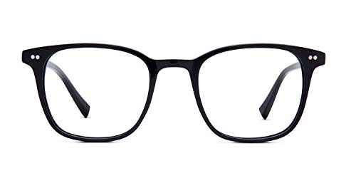 Baxter Blue Eyewear - Fashionable Non-Prescription Blue Light Blocking Computer Glasses That Give Back Through Our 'Pair for a Pair' Pledge - Clark Gloss Black