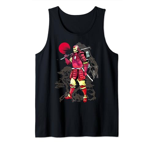 Débardeur Iron Man Samouraï Marvel : haut graphique noir pour homme