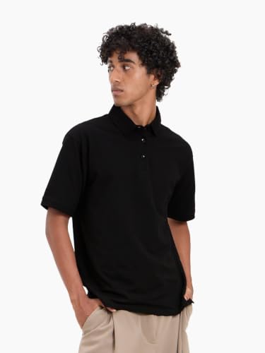 Image of LUDIC Core Polo T-Shirt, Dailymove Collection | Regular Fit | Stand-up Collars | 100% Organic Cotton, 240 GSM | Lightweight & Comfortable |Everyday Essential | Polo T-Shirt for Men
