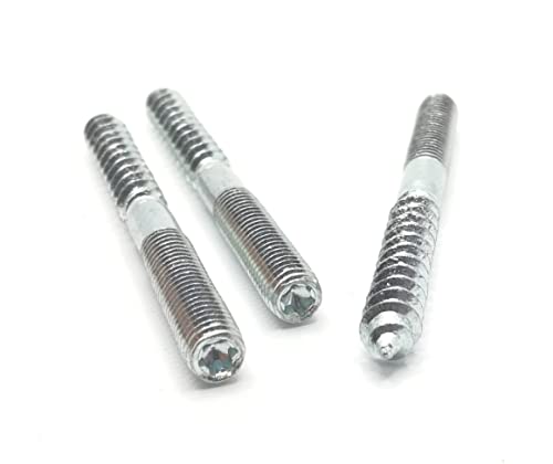 Image of Hanger Bolt M6x70 Silvery Double Headed Bolt Self-Tapping Screw for Furniture 8Pcs