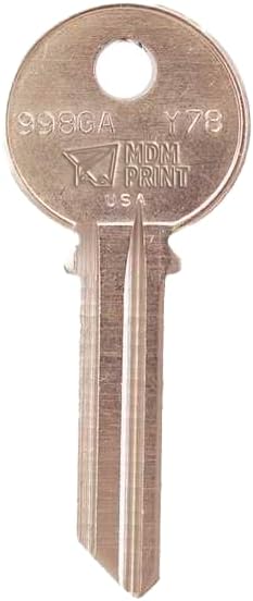Key Blank, Brass, 6 Pin, PK10