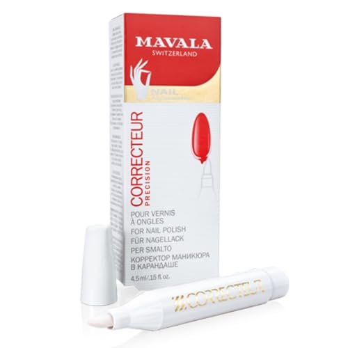 MAVALA - Corrector de Esmalte de Uñas 4.5 ml, Elimina Errores de Manicura, Punta de Fieltro Extra Suave, Sin Acetona, Para un Acabado Profesional, Rápido y Sencillo