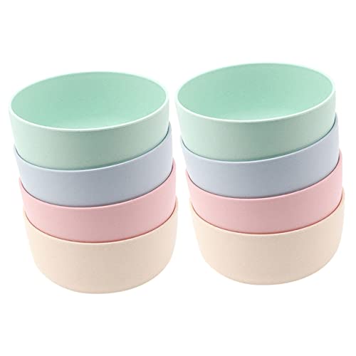 ABOOFAN 8pcs Fiber Lightweight Rice Bowls Simple and Safe Kitchen Tableware for Soup Salad and Storage Nordic Design Each