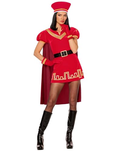Spirit Halloween Shrek Adult Lord Farquaad Dress Costume, Officially Licensed, Fairytale Outfit, Villain, Women, Size ADULT LARGE Standard, Multicolor