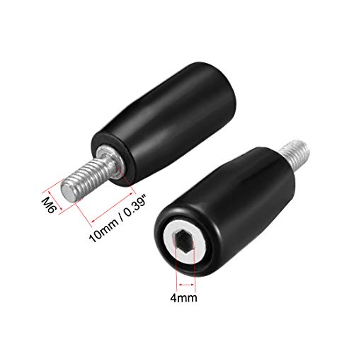 Image of uxcell Revolving Handwheel Machine Handle M6 Male Threaded Stem for Milling Machine