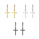 Timeless Cross Design – Classic pendant drop crosses that symbolise faith and style, suitable for both men and women. High-Quality Stainless Steel – Durable and hypoallergenic material ensures long-lasting shine and comfortable wear without irritatio...